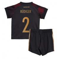 Fotballdrakt Barn Tyskland Antonio Rudiger #2 Bortedraktsett VM 2022 Kortermet (+ Korte bukser)